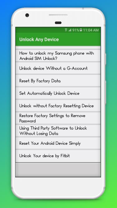 Unlock android phone software