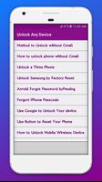 Unlock any Cell Phone Guide poster