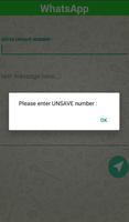whatapp UNSAVE PHONE NUMBER Affiche