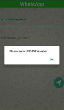 whatapp UNSAVE PHONE NUMBER poster