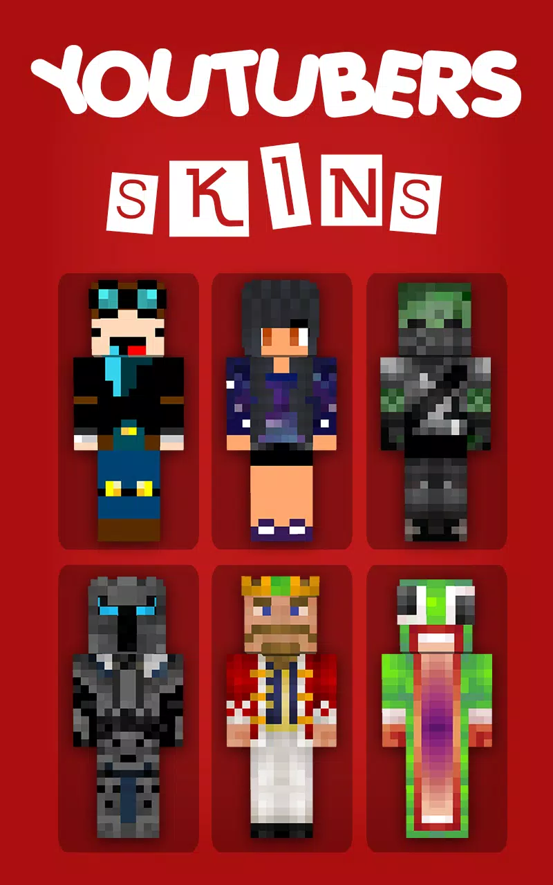 Famous Minecraft Youtubers Skins
