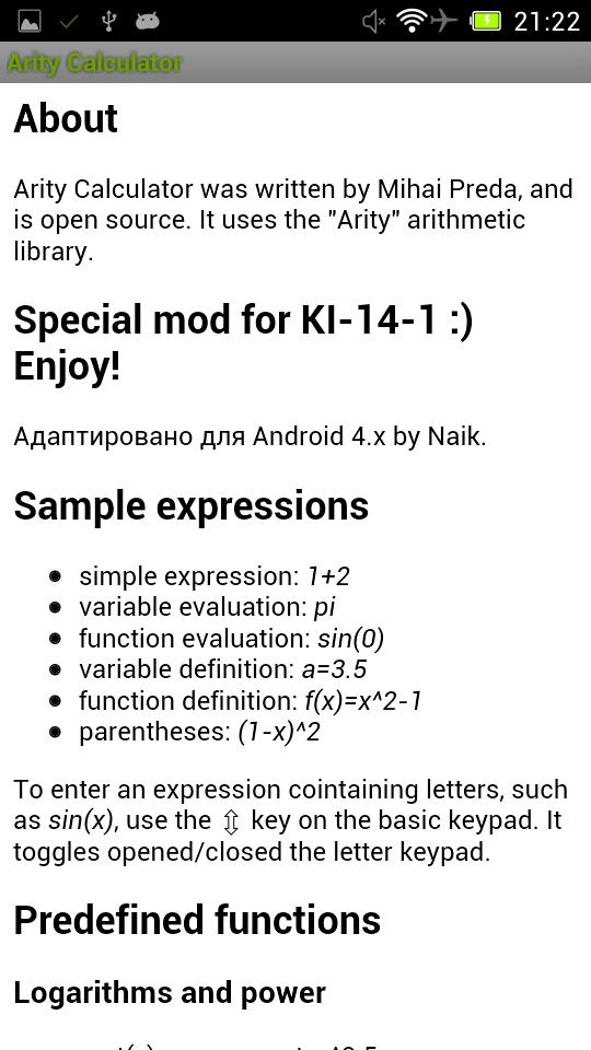 Expression contains