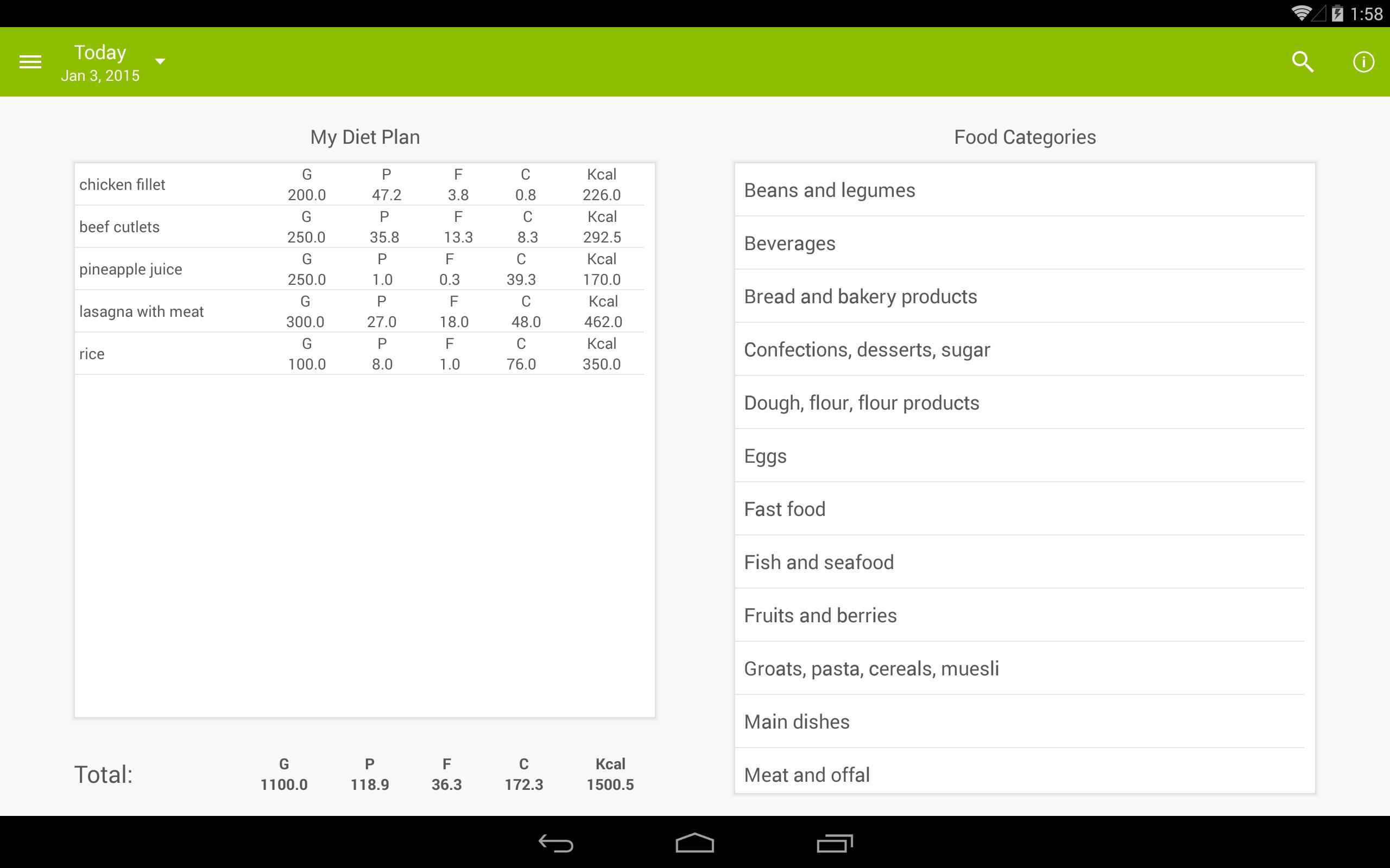 Калькулятор калорий для мужчин для набора. Как сделать калькулятор калорий Android Studio.