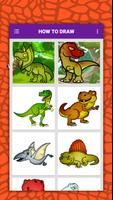 如何逐步画出可爱的恐龙，绘画课程 截图 1