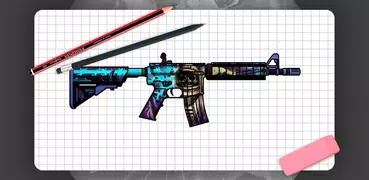 How to draw weapons. Skins