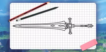 How to draw genshin weapons