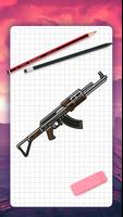 ゲームの武器を段階的に描く方法 ポスター
