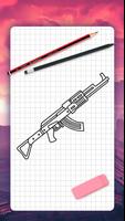 How to draw game weapons poster