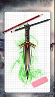 How to draw weapons. Daggers poster