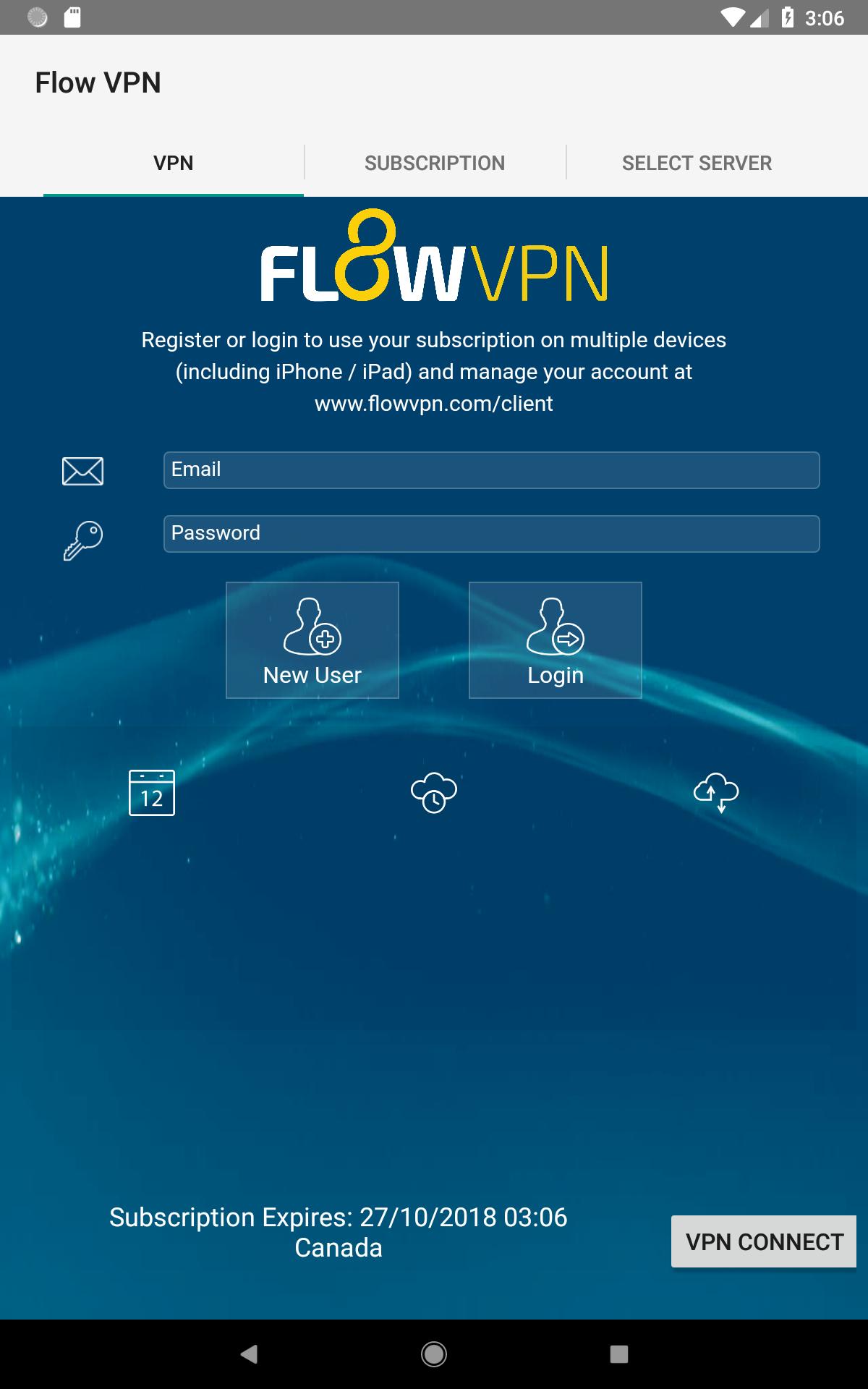 Download app please. FLOWVPN.