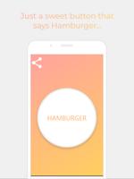 Hamburger - Meme Button Affiche