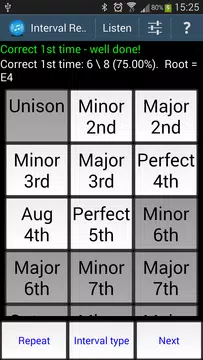 Screenshot 1 for Interval Recognition ear train