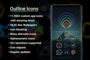 Outline Icons - Icon Pack पोस्टर