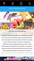 Top 10 Healthy Snacks and Food पोस्टर