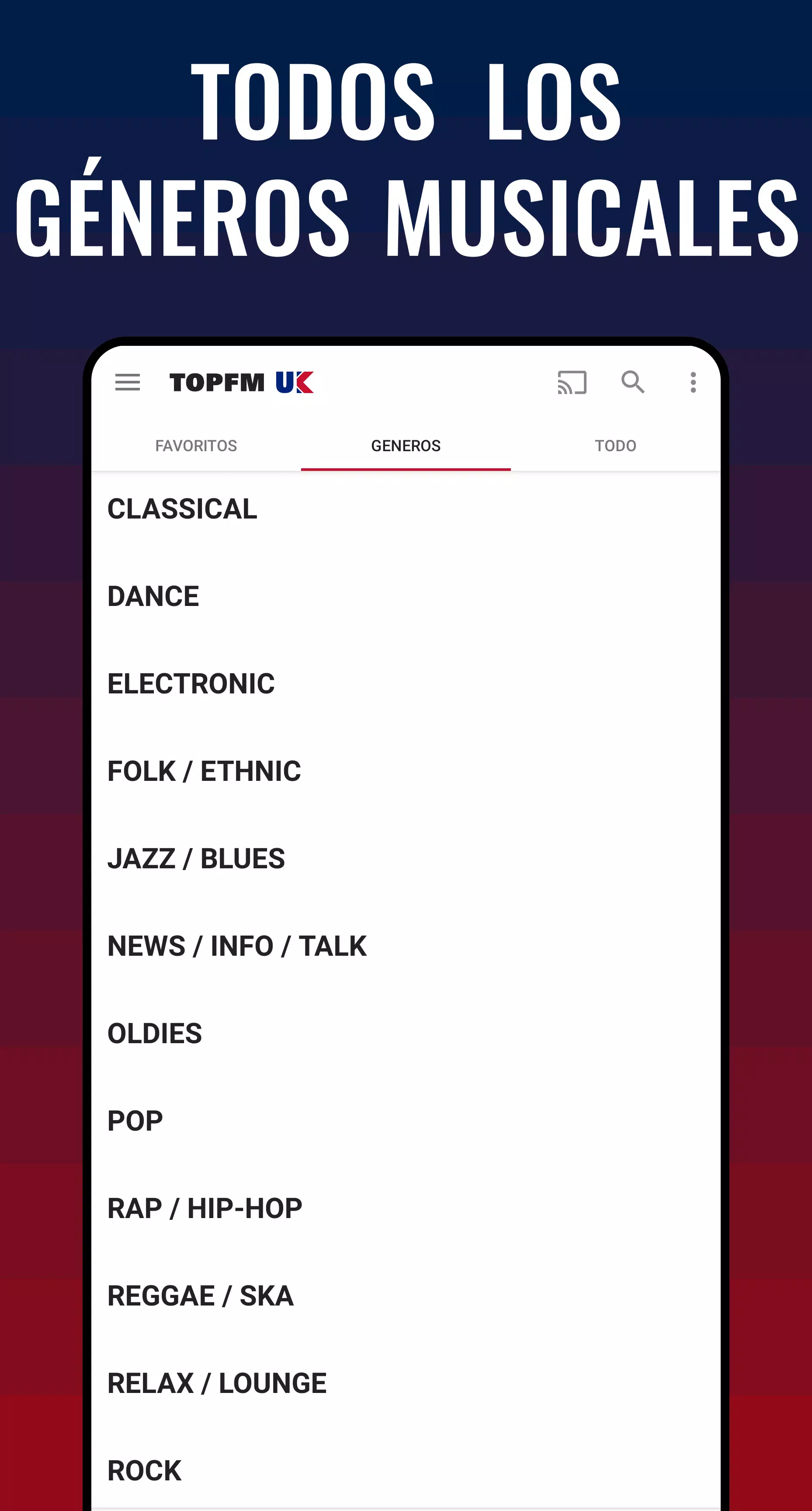 Descarga de APK de Radio UK: Música en ingles para Android