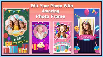 Birthday Photo Frame- Birthday Cake Song With Name capture d'écran 2
