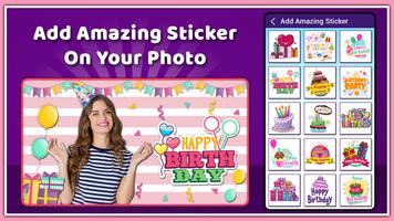Birthday Photo Frame- Birthday Cake Song With Name capture d'écran 3