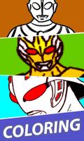 Ultraman zero battle Coloring Cartaz