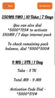 برنامه‌نما Internet Package Banglalink বাংলালিংক ইন্টারনেট عکس از صفحه