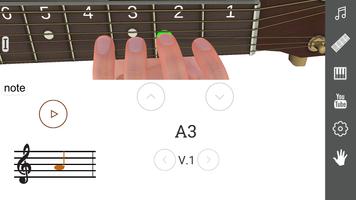 3D Guitar Fingering Chart poster
