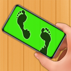 Footprint invisible paths detector prank icon