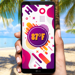 Room thermometer with ambient temperature