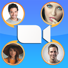 Video chat con personas aleatorias icono