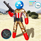 Army Capitaine american Stickm أيقونة