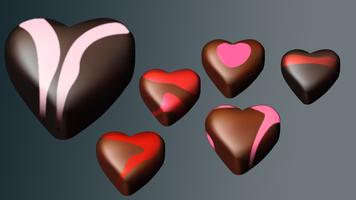 Chocolate hearts Stickers for Whatsapp capture d'écran 1