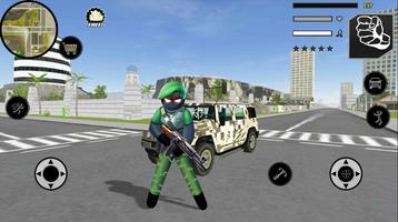 US Army Counter Stickman Rope Hero Crime Gangster الملصق