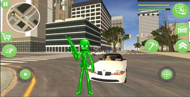 Amazing Men Toy Stickman Rope Hero Strange Gangstr الملصق