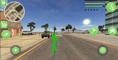 Amazing Men Toy Stickman Rope Hero Strange Gangstr تصوير الشاشة 1