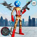 US Capitain Army Stickman Rope Hero Gangstar Crime APK