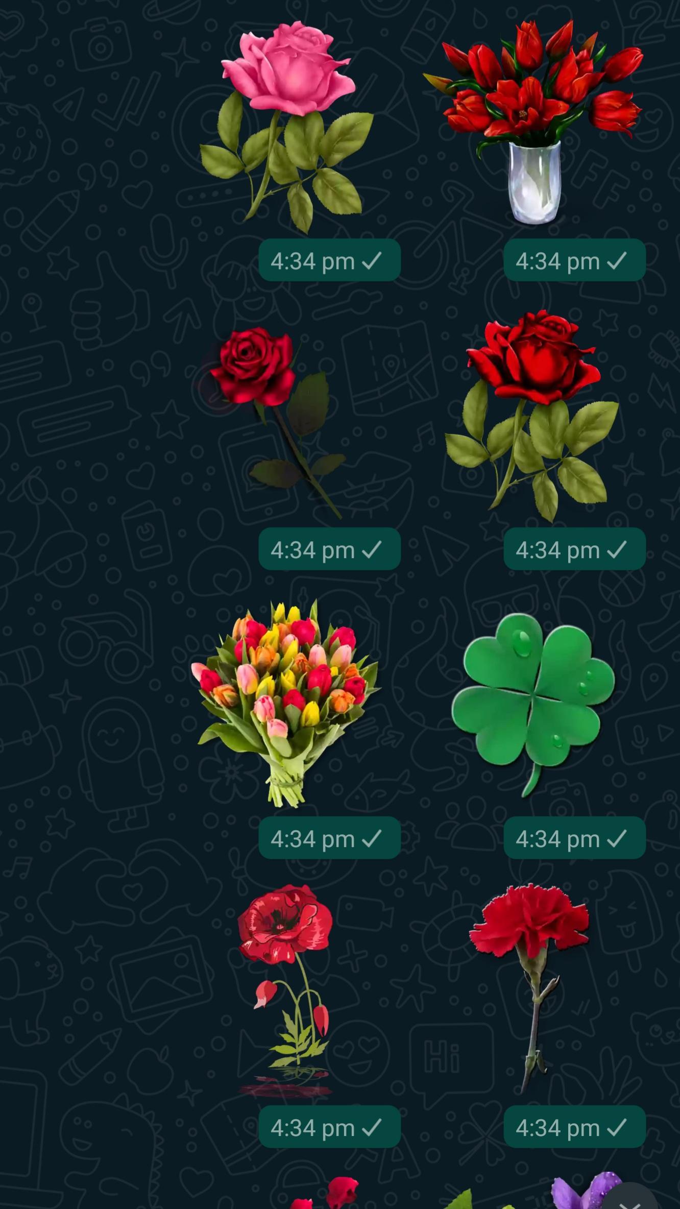 Стикеры цветы для телеграмм на фото 61