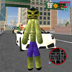Green Monster Stickman Rope Hero Gangstar Crime icône