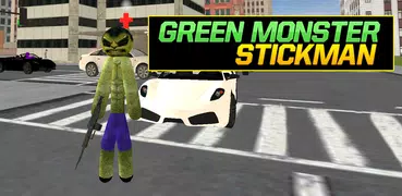 Green Monster Stickman Rope He