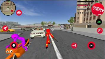 Stickman Iron Rope Hero Gangstar Crime تصوير الشاشة 1