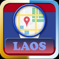Laos Maps and Direction poster