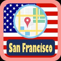 USA San Francisco City Maps Affiche