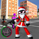 APK Santa Claus Stickman Rope Hero Gangstar Snowman