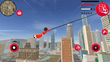 Santa Claus Stickman Rope Hero Gangstar Snowman تصوير الشاشة 3