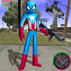 US Spider Capitaine Stickman Rope Hero City Mafia أيقونة