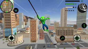 Spider Stickman Rope Hero captura de pantalla 1