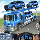 US Police Car Transporter Game aplikacja