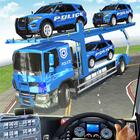 US Police Car Transporter Game icône