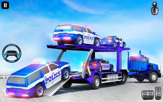 Us Police Cop Car Transporter Truck 2019 screenshot 2