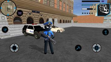 US Police Stickman الملصق