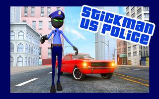 US Police Stickman Capitaine Rope Hero vice city 6 Affiche