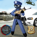 US Police Stickman Rope Hero icône