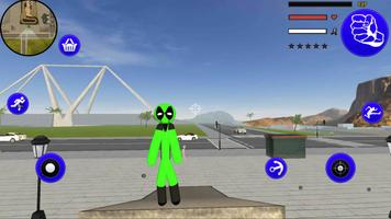 Green Pool Stickman Rope Hero capture d'écran 3